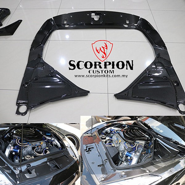 NISSAN GTR 35 ENGINE PANEL CARBON COVER ( MG 106 )2