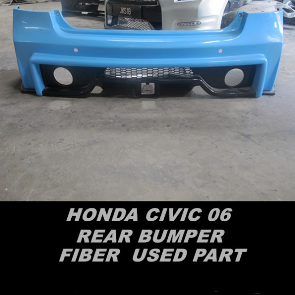 HONDA CIVIC FD 06 REAR FIBER BUMPER1