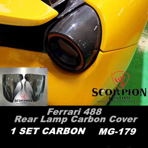 FERRARI 488 REAR LAMP CARBON COVER 2 PCS ( MG-179 )2